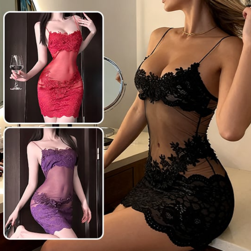 Icone™ Lingerieset 1+1 GRATIS - Broderad Spets i Silkeslen Elegans