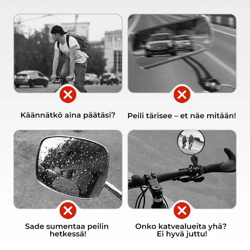 Justerbar backspegel för cykelstyre