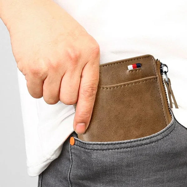 Icone™ ZippyWallet: Herrplånbok med Dragkedja och RFID-Skydd