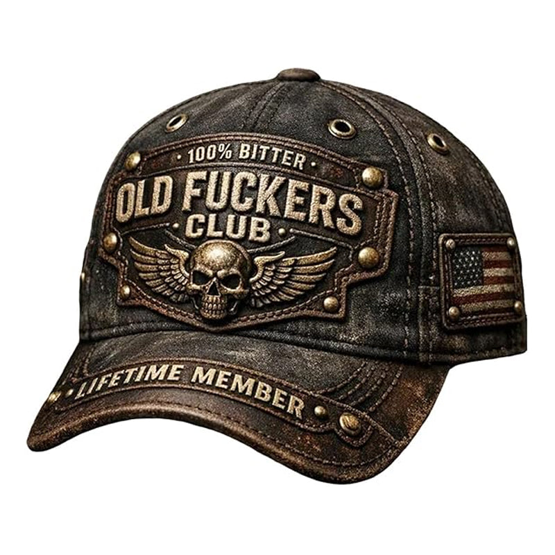 ⏳Begränsad tid 50 % Rabatt⏰Old Fuckers Club Vintage Broderad Keps🧢
