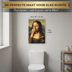 Mona Lisa på canvas – håller för näsan (Utan ram)