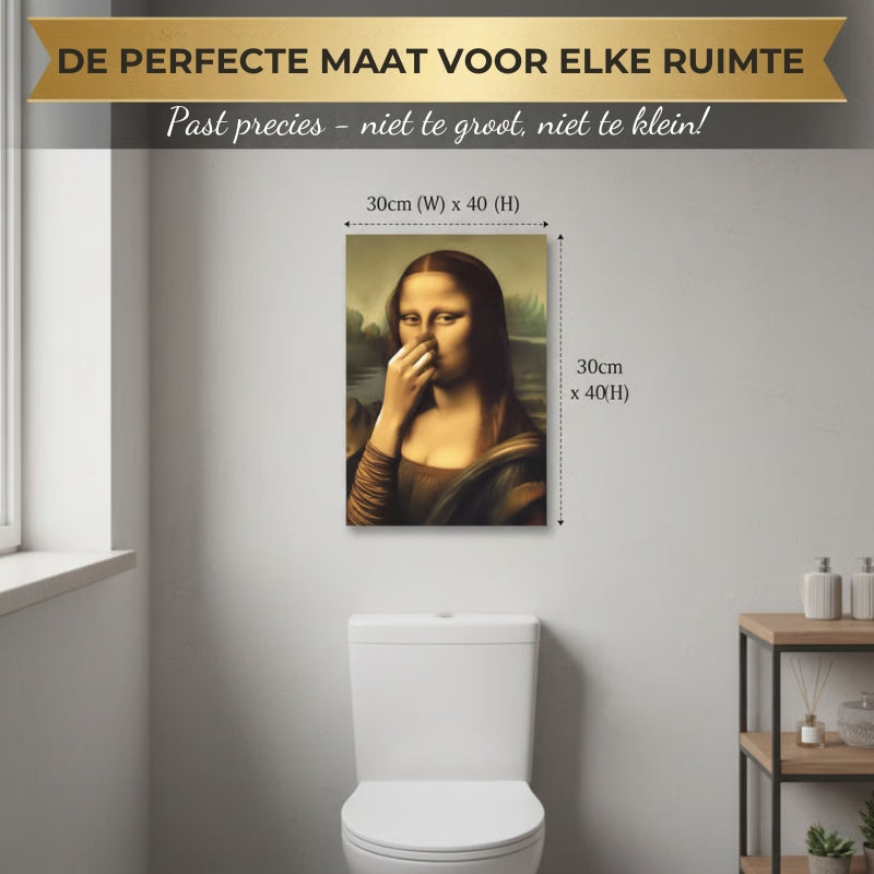 Mona Lisa på canvas – håller för näsan (Utan ram)