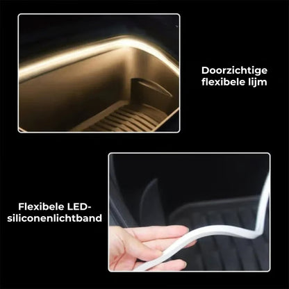 Dynamisk flytande ljuslist för bagageutrymme