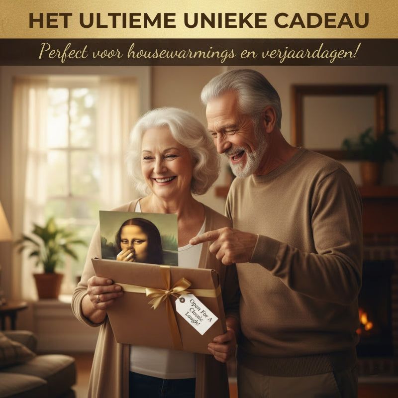 Mona Lisa på canvas – håller för näsan (Utan ram)