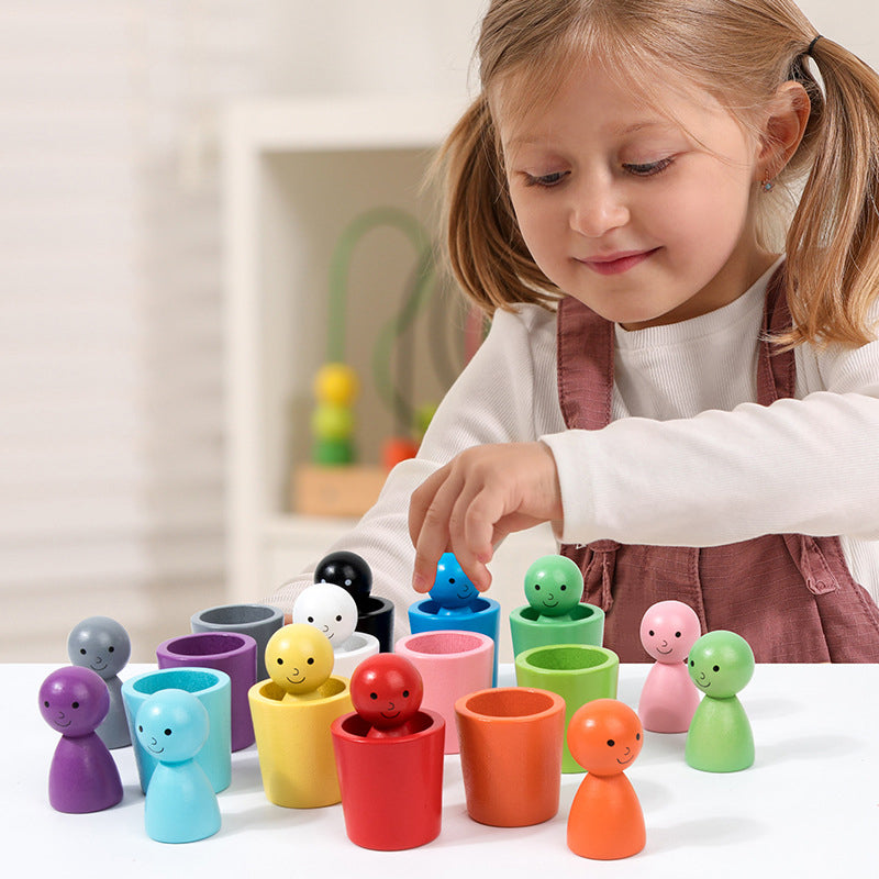 Kletshuts™ SortingCups: Pedagogiskt Färgsorteringsspel för Barn