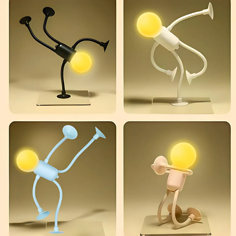 Ledsen™ FigureLamp 1+1 GRATIS: Nattlampa med Mjukt Ljus och Flexibel Figur
