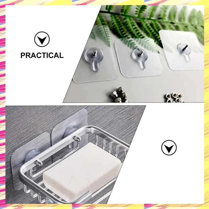 GlideHold® TransparentHook: Extra Stark Genomskinlig Väggkrok - Utan Borrning