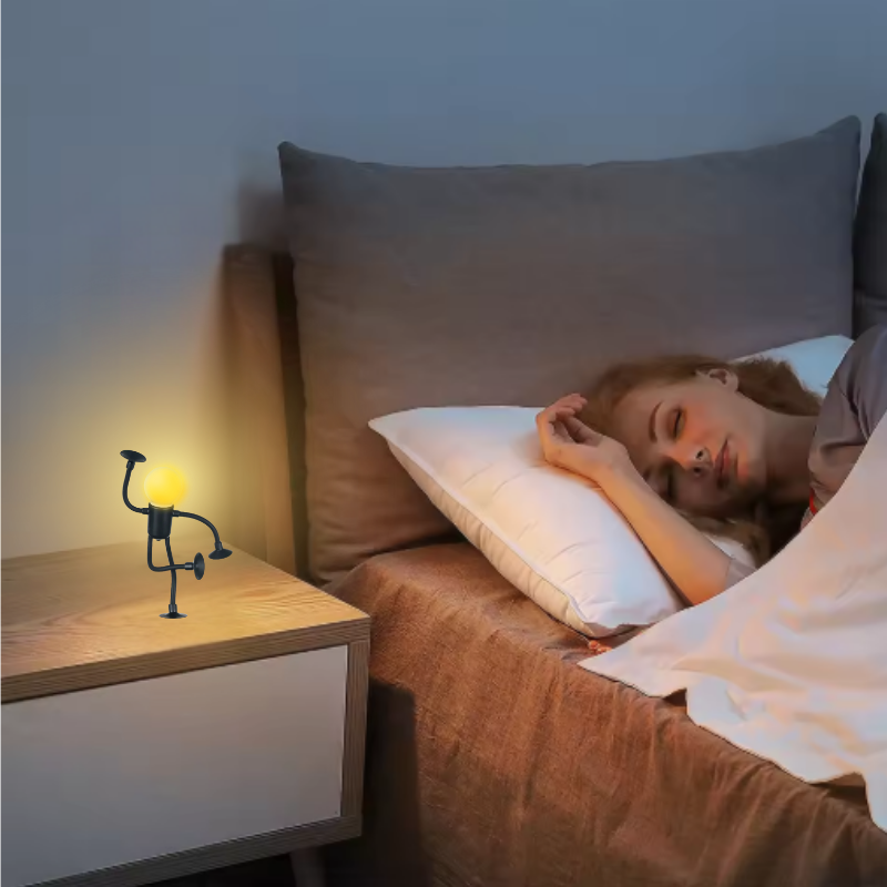 Ledsen™ FigureLamp 1+1 GRATIS: Nattlampa med Mjukt Ljus och Flexibel Figur