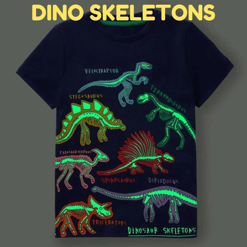 Icone™ DinoShirt: Självlysande Dinosaurie T-shirt för Barn