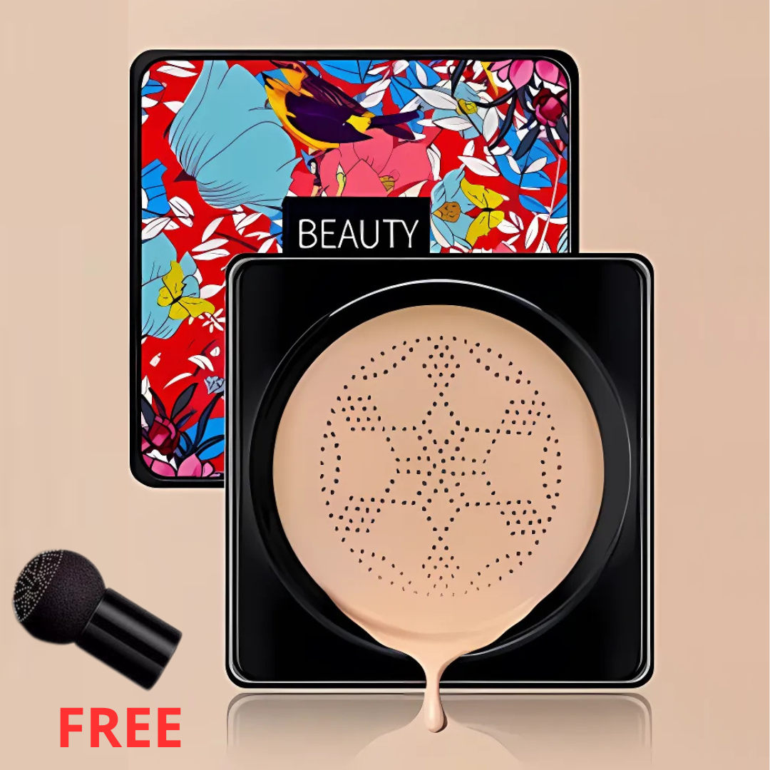 FoundationCream 1+1 GRATIS: Återfuktande & Lystergivande Foundation med Mjuk Svamp