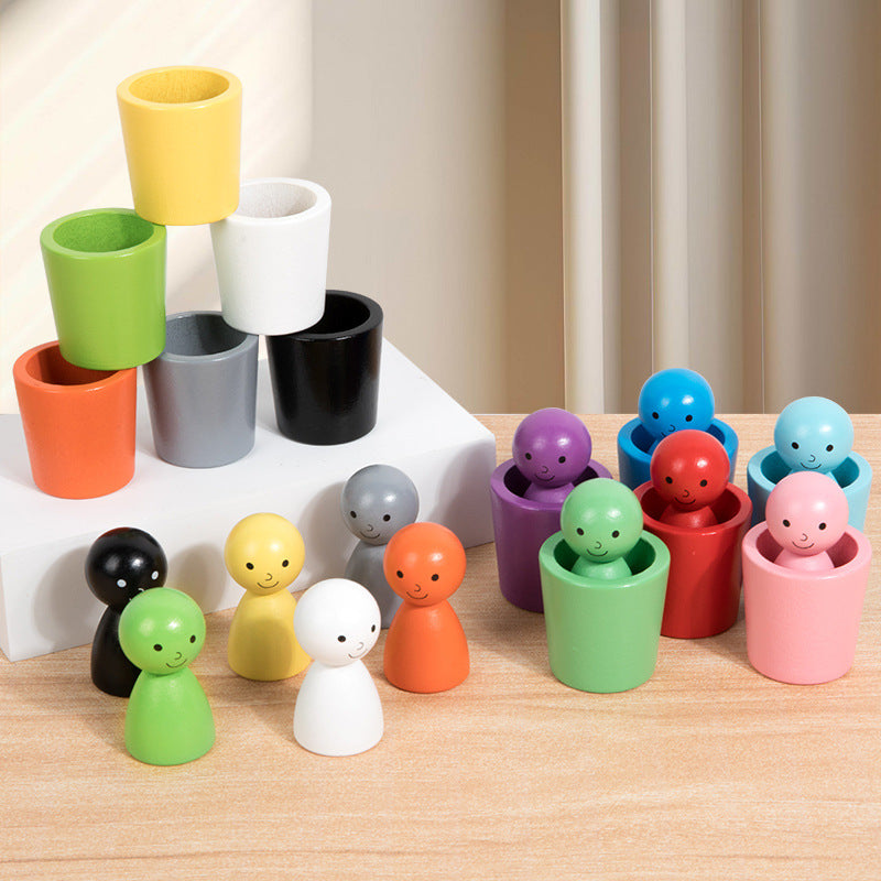 Kletshuts™ SortingCups: Pedagogiskt Färgsorteringsspel för Barn