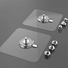 GlideHold® TransparentHook: Extra Stark Genomskinlig Väggkrok - Utan Borrning