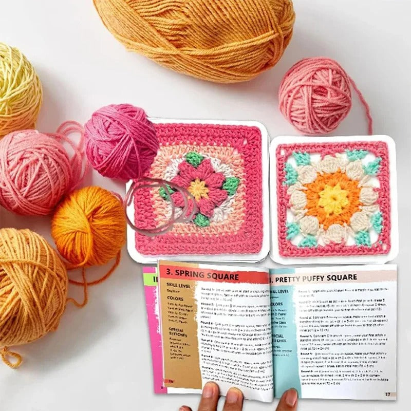 CrochetCards: Guidekort för Virkade Rutor - Komplett Set