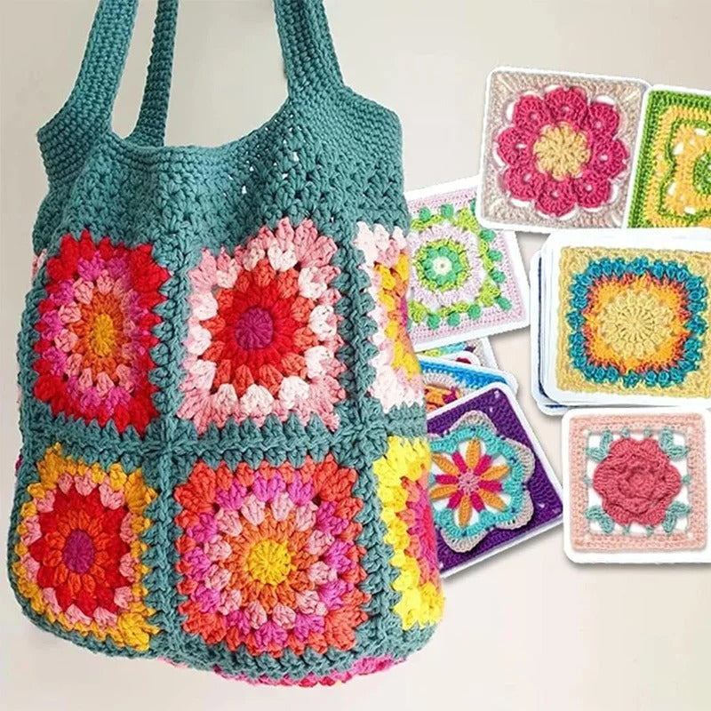 CrochetCards: Guidekort för Virkade Rutor - Komplett Set