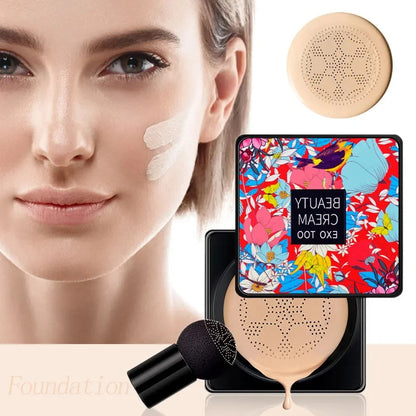FoundationCream 1+1 GRATIS: Återfuktande & Lystergivande Foundation med Mjuk Svamp