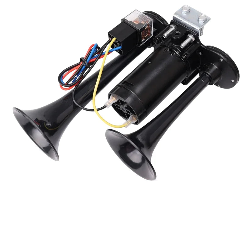 Kompakt dubbelt lufthorn för fordon 12/24V