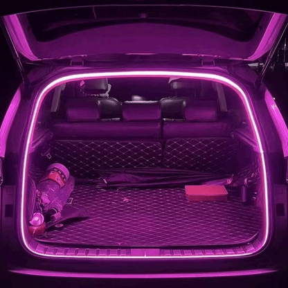 Dynamisk flytande ljuslist för bagageutrymme