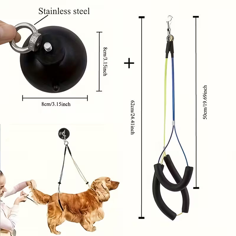 1pc Dog Bathing Rope with Suction Cup Pet Dog Grooming Bathtub Restraint Ring and Adjustable Cat Dog Fixed Safety Rope for Pet Shower Bathing and Grooming