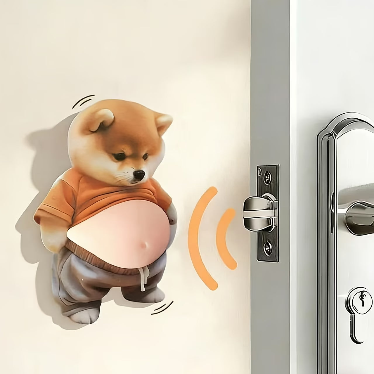 1 Puppy Collision-Proof Sticker | Waterproof PVC, Soft Shock-Absorbing Door and Wall Protector for Home Use, Suitable for Doors, Cabinets, Refrigerators, or Car Doors