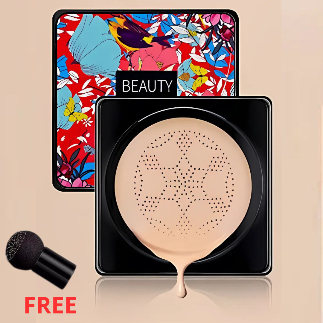 FoundationCream 1+1 GRATIS: Återfuktande & Lystergivande Foundation med Mjuk Svamp