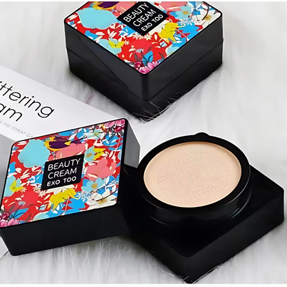 FoundationCream 1+1 GRATIS: Återfuktande & Lystergivande Foundation med Mjuk Svamp