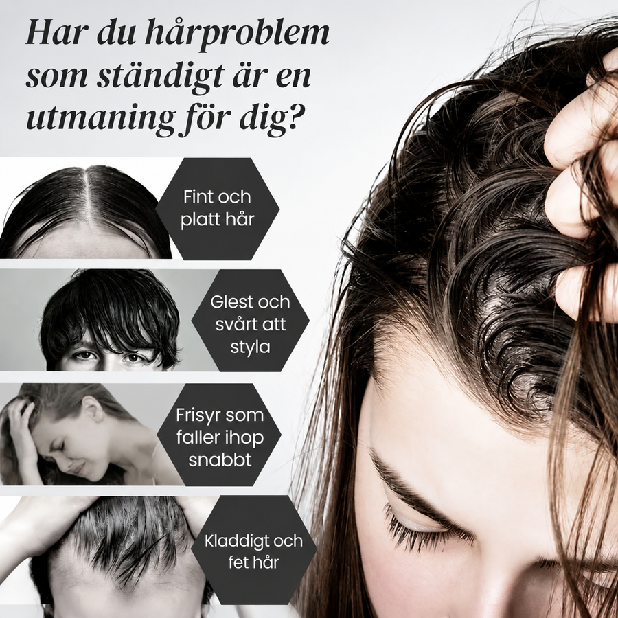 Uppfräschande stylingspray för fett och platt hår