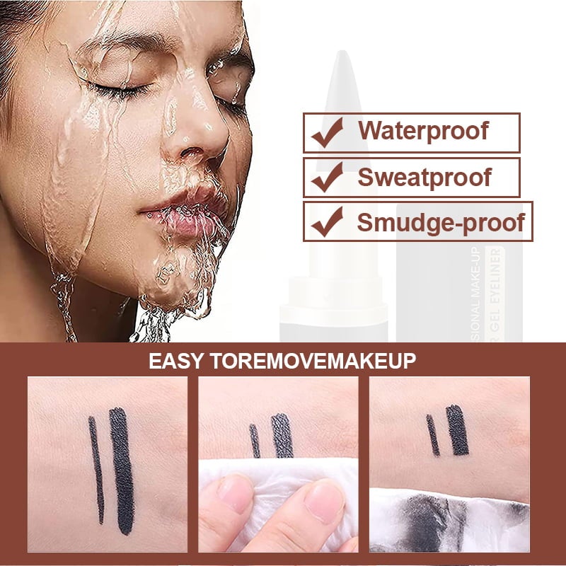 💧 KÖP 1, FÅ 1 GRATIS! ✨ Snabbtorkande Eyeliner – Smudge-Proof, Vattenresistent & Precist Penselspets 🎭✨