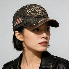 ⏳Begränsad tid 50 % Rabatt⏰Old Fuckers Club Vintage Broderad Keps🧢