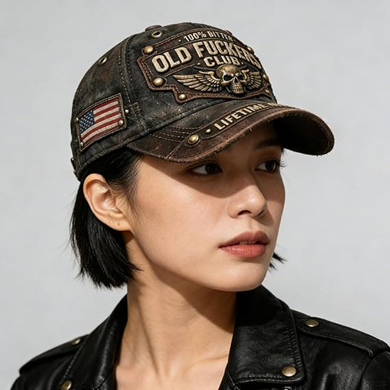 ⏳Begränsad tid 50 % Rabatt⏰Old Fuckers Club Vintage Broderad Keps🧢