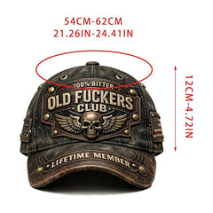 ⏳Begränsad tid 50 % Rabatt⏰Old Fuckers Club Vintage Broderad Keps🧢