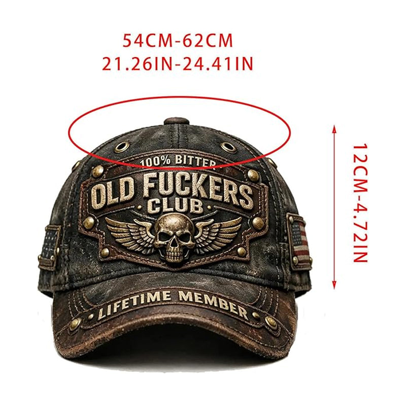 ⏳Begränsad tid 50 % Rabatt⏰Old Fuckers Club Vintage Broderad Keps🧢