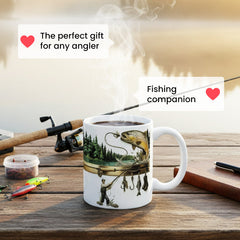 Keramisk kaffemugg med fisktema