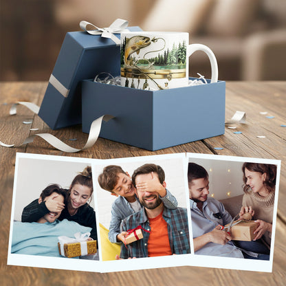 Keramisk kaffemugg med fisktema