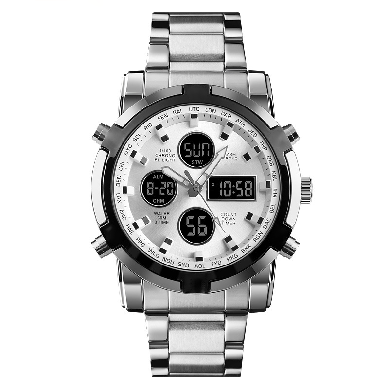 💦⏰ Herrklockor – Vattentäta Militärstil (Analog-Digital)
